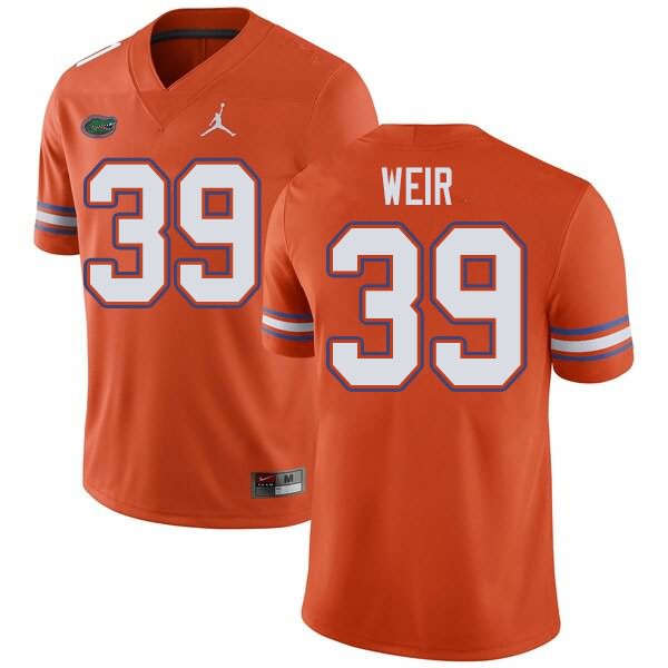 Men's NCAA Florida Gators Michael Weir #39 Stitched Authentic Jordan Brand Orange College Football Jersey LNX7165VS